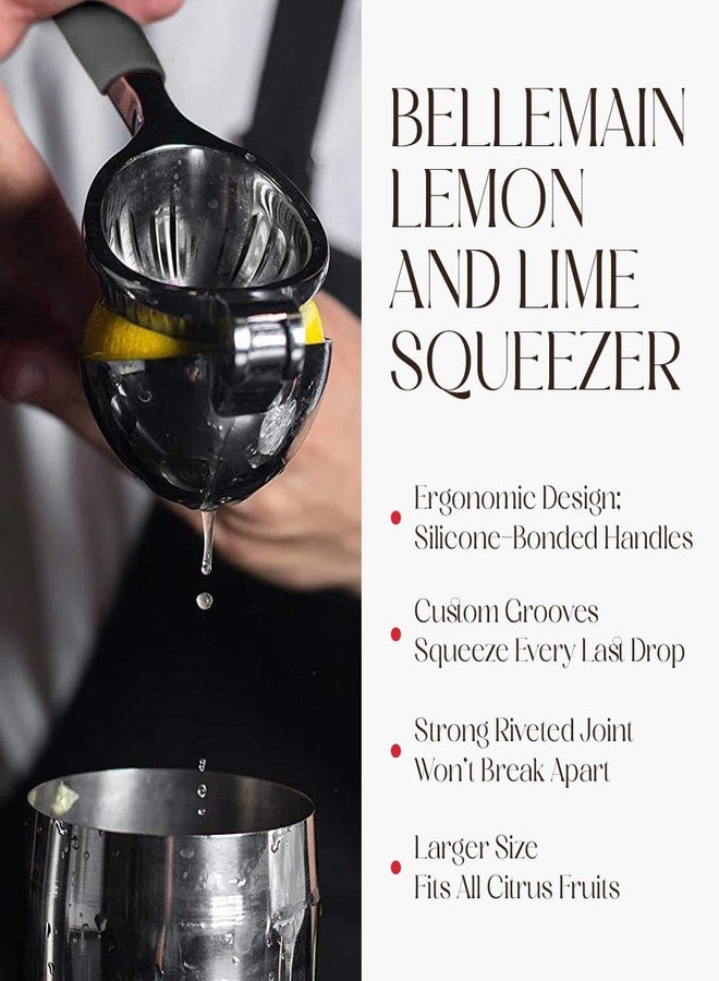 بيلمين عصارة ليمون وليمون حامض من الفولاذ المقاوم للصدأ - عصارة حمضيات يدوية شديدة التحمل وعصارة يدوية لليمون والليمون الحامض والفواكه الحمضية الصغيرة - Image 2